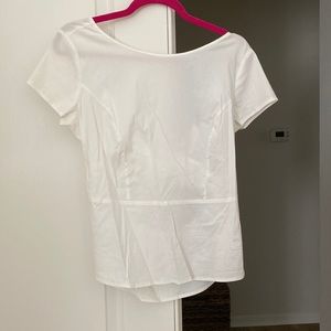 White peplum Ann Taylor top